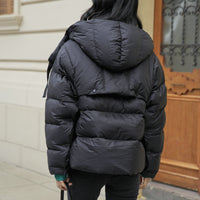 Short-length padded down jacket