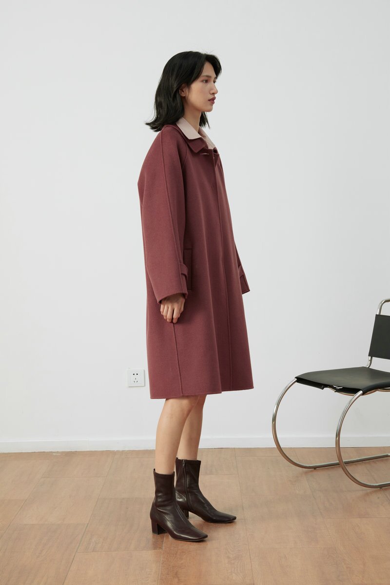 Wool Double-sided Raglan Sleeve Coat