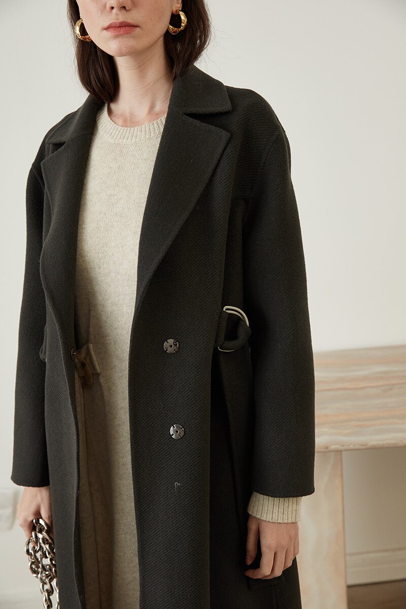 Wool Double-breasted Coat