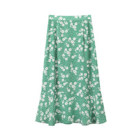 Silk Floral Print Skirt
